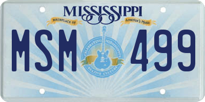 MS license plate MSM499