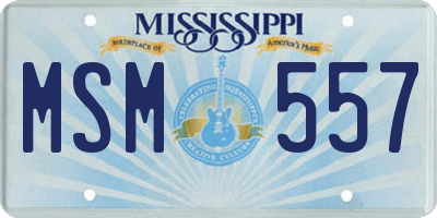MS license plate MSM557