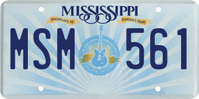 MS license plate MSM561