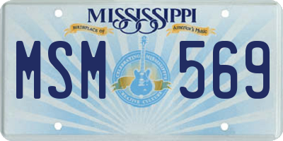 MS license plate MSM569