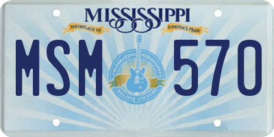 MS license plate MSM570