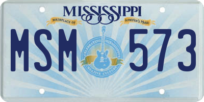 MS license plate MSM573