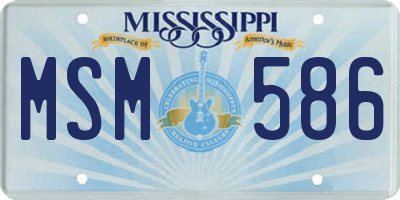 MS license plate MSM586