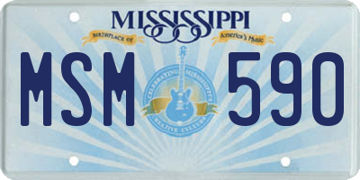 MS license plate MSM590
