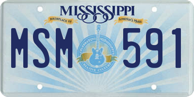 MS license plate MSM591