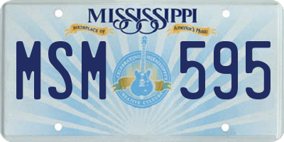 MS license plate MSM595