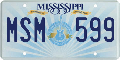 MS license plate MSM599
