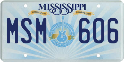 MS license plate MSM606