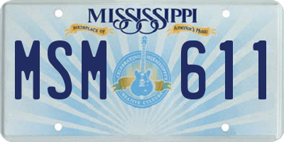 MS license plate MSM611