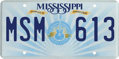 MS license plate MSM613