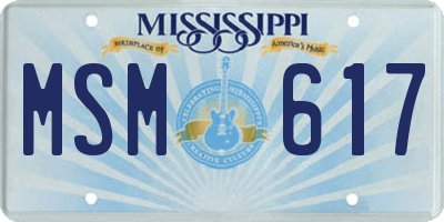 MS license plate MSM617