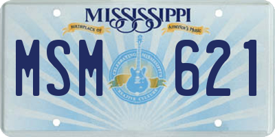 MS license plate MSM621