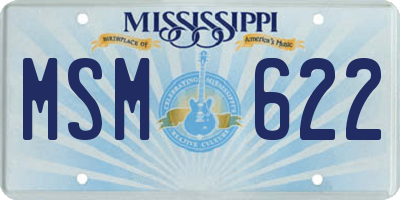 MS license plate MSM622