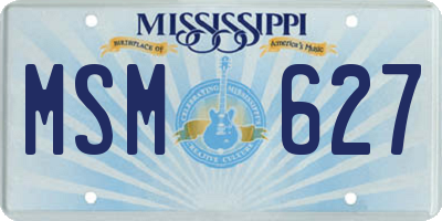 MS license plate MSM627