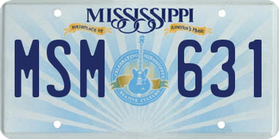 MS license plate MSM631