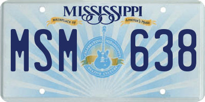 MS license plate MSM638