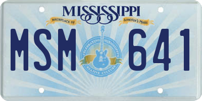 MS license plate MSM641