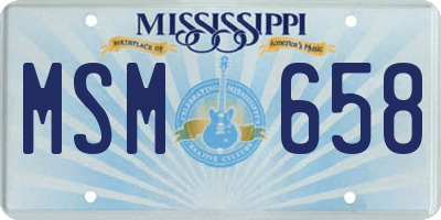 MS license plate MSM658