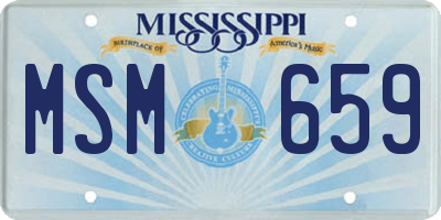 MS license plate MSM659