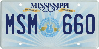 MS license plate MSM660