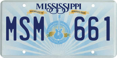 MS license plate MSM661