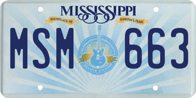 MS license plate MSM663