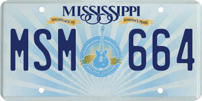MS license plate MSM664