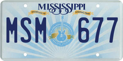 MS license plate MSM677