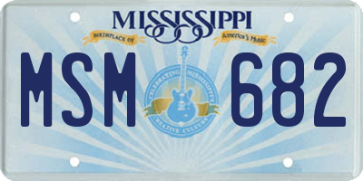 MS license plate MSM682