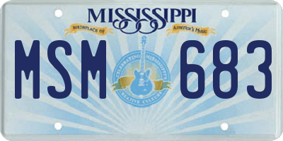 MS license plate MSM683