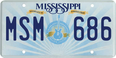 MS license plate MSM686