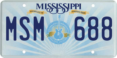 MS license plate MSM688