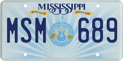 MS license plate MSM689