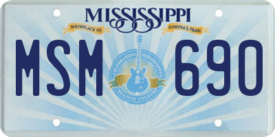 MS license plate MSM690