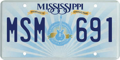 MS license plate MSM691