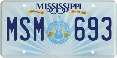 MS license plate MSM693