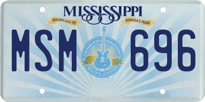MS license plate MSM696
