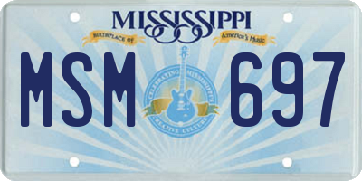 MS license plate MSM697