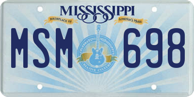 MS license plate MSM698