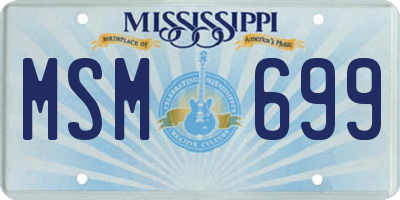 MS license plate MSM699