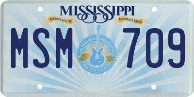 MS license plate MSM709