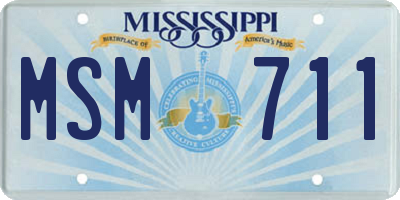 MS license plate MSM711
