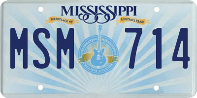 MS license plate MSM714