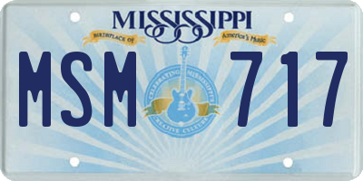 MS license plate MSM717