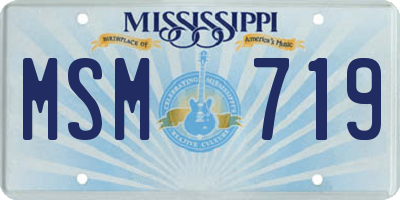 MS license plate MSM719