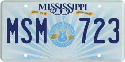 MS license plate MSM723