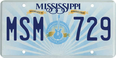 MS license plate MSM729