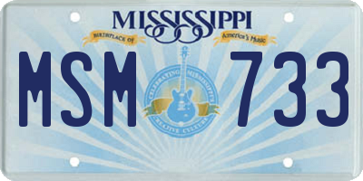 MS license plate MSM733