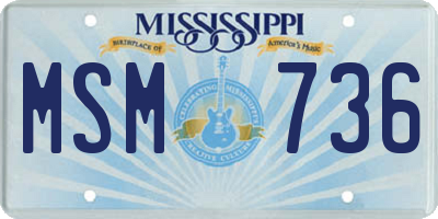 MS license plate MSM736