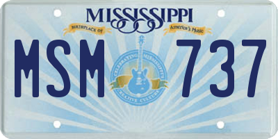 MS license plate MSM737